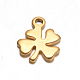 304 Stainless Steel Clover Charms STAS-M221-10G-1