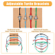 Set di braccialetti a maglie in lega di tartaruga fibloom 12 pz 2 colori BJEW-FI0001-40-4