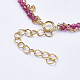 Synthetic Gemstone Imitation Ruby Multi-strand Bracelets BJEW-I247-03-B-3