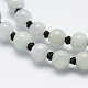 Natürliche myanmarische Jade / burmesische Jade Perlenketten NJEW-F202-A06-2