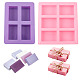 AHANDMAKER 10 Cavities Silicone Molds Cuboid Rectangle Soap Mold Handmade Craft Mould for Soap Making Candle Making DIY-PH0004-24-1