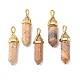 Natural Picture Jasper Pointed Pendants G-G025-01G-39-1