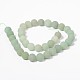 Frosted Round Natural Green Aventurine Bead Strands G-J276-56-12mm-3