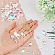 SUPERFINDINGS 54pcs S Shape Sew on Rhinestones 3 Sizes Crystal AB Sewing Stone Gems with 2 Holes Clear Flat Back Colorful Rhinestones for DIY Crafts Shoes Dance Costume Hole 1.4~0.9mm GLAA-FH0001-61-3