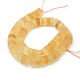 Natural Frosted Citrine Column Bead Strands G-L169-01-2