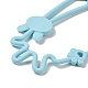 2 en 1 cadenas porta chupetes de silicona para bebés AJEW-G050-02A-2