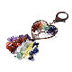 Natural Mixed Gemstone Keychain Clasps G-S274-07-3
