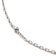 Rhodium Plated 925 Sterling Silver Satellite Chain Necklaces STER-NH0001-07B-P-2