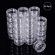 BENECREAT 30 PACK 15ML Empty Clear Plastic Bead Storage Container jar with Rounded Screw-Top Lids for Beads CON-BC0003-02-2