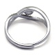 Adjustable 925 Sterling Silver Finger Ring Components STER-P041-19P-3