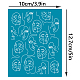 Olycraft 4x5 pouce abstrait femmes visage ligne pochoirs en argile abstrait visage sérigraphie pour pâte polymère sérigraphie pochoirs maille transfert pochoirs maille pochoir pour la fabrication de bijoux en argile polymère DIY-WH0341-058-2