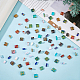 Benecreat 200pcs 10 couleurs perles de rocaille en verre transparent à 2 trous SEED-BC00001-11-4