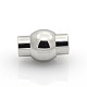 304 Stainless Steel Glazed Surface Magnetic Clasps with Glue-in Ends Fit 4mm Cords STAS-O042-B-04-2