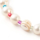 Set di braccialetti elasticizzati con perline elasticizzate di perle d'acqua dolce coltivate naturali 3 pz 3 stili BJEW-JB06266-9
