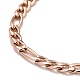 Placage ionique (ip) 304 bracelets chaîne en acier inoxydable pour femme ou homme BJEW-A039-03RG-2