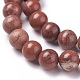 Chapelets de perles en jaspe rouge naturel X-G-F348-02-8mm-3