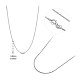 SHEGRACE Rhodium Plated 925 Sterling Silver Box Chain Necklaces JN736A-2