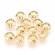 304 ausgefallene Perlenkappen aus Edelstahl STAS-G176-43G-B-1