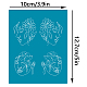 Olycraft 4x5 pollice fiore viso stencil di argilla floreale astratto volto umano serigrafia per argilla polimerica riutilizzabile non adesivo trasferimento stencil per argilla polimerica orecchini creazione di gioielli DIY-WH0341-066-2