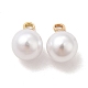 Encantos de perlas de imitación de plástico KK-H442-64G-1