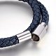 Two Loops Leather Cord Bracelets BJEW-F349-18P-3