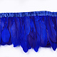 ガチョウの羽のフリンジトリミング  マスクと衣装のアクセサリー  染め  ブルー  145~195ミリメートル、約2 M /袋 FIND-T037-05B-3