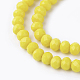 Желтая имитация нефритового стекла граненых нитей бусины Rondelle X-GLAA-F001-3x2mm-11-2