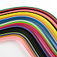 Quilling bandes de papier rectangle de 36 couleurs DIY-R041-07-4