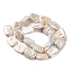 Hebras de perlas keshi de perlas barrocas naturales PEAR-E016-019-2
