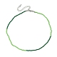Collier de perles de verre rondelle à facettes pour femme NJEW-M208-02A-3