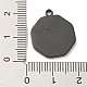 イオンメッキ304ステンレス鋼ペンダント  シェルシェイプチャーム  ブラック  20.5x17.5x1.8mm  穴：1.5mm STAS-D025-07B-3
