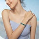 Bracelet de perles tressées en tortue synthétique turquoise (teinte) pour femme BJEW-TA00225-01-7