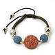 Lava Rock Beads Bracelets BJEW-D251-M-2