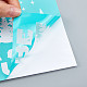 粘着性のシルクスクリーン印刷ステンシル  木に塗るため  DIYデコレーションTシャツ生地  ターコイズ  翼の模様  28x22cm DIY-WH0173-021-C-3