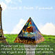天然の黒い石の結晶のピラミッドの装飾  癒しの天使の結晶ピラミッド石のピラミッド  瞑想を癒すために  60x60x65mm JX072A-3