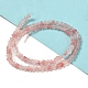 Perle di vetro di quarzo ciliegio fili G-G085-B08-01-2