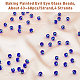 4 Strands 252-272Pcs Evil Eye Symbol Beads Strands Blue Baking Paint Loose Beads Center Drilled Round Beads Charms Glass Eyeball Spacer Beads for Necklace Bracelet Making GGLA-HY0001-05-4