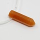 Natural Red Aventurine Pointed Pendant Bead Strands G-N0038-08-2