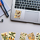 100 шт. ретро ПВХ самоклеющиеся наклейки с цветочным рисунком и рисунком STIC-B001-05-7