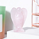 Décorations d'affichage de figurines d'ange en quartz rose naturel G-PW0007-060E-1
