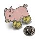 Cerdo con botas de lluvia alfileres de esmalte JEWB-C021-01C-3