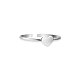 SHEGRACE Simple Sterling Silver Heart Cuff Ring JR45A-2