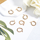 Unicraftale Golden Hoop Ohrringe für Frauen Männer 16 Paar 15mm hypoallergenen Edelstahl Ring Ohrring 1x0.7mm Pin kleine Creolen Set Ohrdrähte Komponenten STAS-UN0002-59G-2