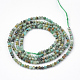 Brins de perles turquoises africaines naturelles (jaspe) X-G-T064-18-3mm-2