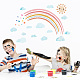 Superdant Regenbogen- und Boho-Wandaufkleber für Kinder DIY-WH0228-658-4