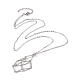 Pochette en macramé en laiton porte-pierre vide pour la fabrication de colliers pendentifs NJEW-JN04439-02-1