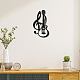 CREATCABIN Metal Wall Art Decor Musical Instruments Black Wall Signs Guitar Iron Hanging Metal Ornament Sculpture for Balcony Garden Home Living Room Decoration Outdoor Indoor Gifts 11.8x6.8Inch AJEW-WH0286-045-6