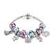 TINYSAND Sterling Silver Romantic Exotic Charm Bracelet TS-Set-060-18-1