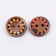 Round Painted 2-Hole Buttons with Colorful Thread  NNA0Z34-2