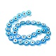 Chapelets de perles rondes de chalumeau manuelles de mauvais œil LAMP-L058-12mm-09-4